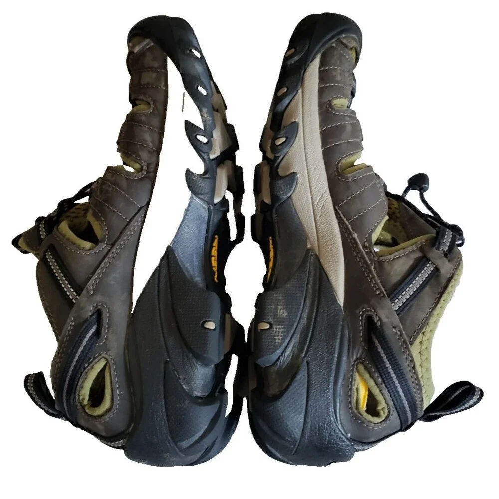 KEEN Arroyo II Mens Hiking Sandals Brown Leather Waterproof Trail Shoes Sz 10.5